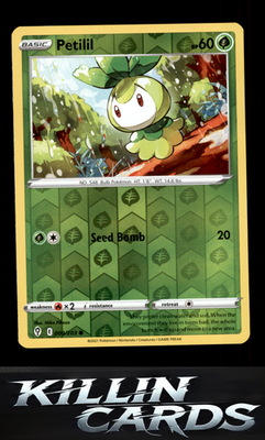 Reverse Holofoil Petilil 009/203 Pokemon Common SWSH07: Evolving Skies Card NM