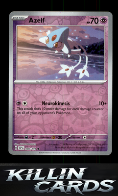 Reverse Holofoil Azelf 080/191 Pokemon Common SV08: Surging Sparks Card NM
