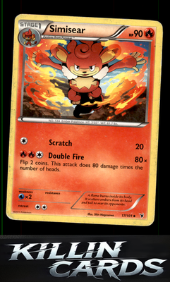 Simisear 17/101 Pokemon Uncommon Noble Victories Card MP