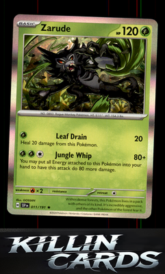 Zarude 011/191 Pokemon Rare SV08: Surging Sparks Card NM
