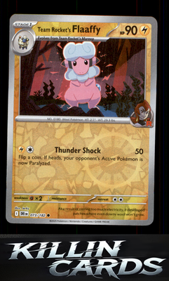 Reverse Holofoil Team Rocket's Flaaffy 073/182 Pokemon Common SV10: Destined Riv