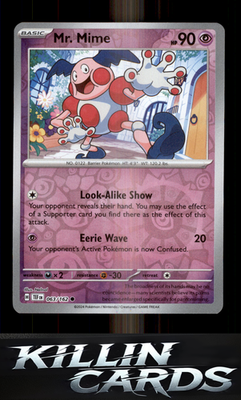 Reverse Holofoil Mr. Mime 063/162 Pokemon Common SV05: Temporal Forces Card NM