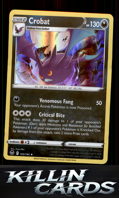 Crobat 105/195 Pokemon Holo Rare SWSH12: Silver Tempest Card NM