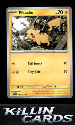 Pikachu 055/217 Pokemon Common ME: Ascended Heroes Card NM