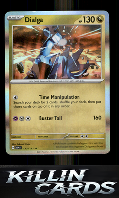Dialga 135/191 Pokemon Rare SV08: Surging Sparks Card NM