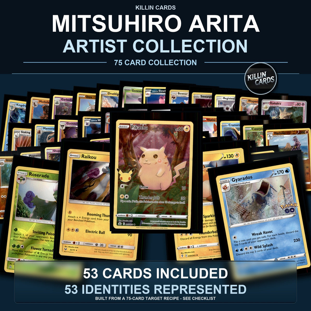 Pokemon TCG Mitsuhiro Arita Artist Collection 53 Cards Lot