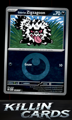 Reverse Holofoil Galarian Zigzagoon (Energy Symbol Pattern) 130/217 Pokemon Comm
