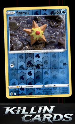 Reverse Holofoil Staryu 030/172 Pokemon Common SWSH09: Brilliant Stars Card NM