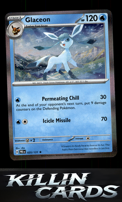Glaceon 025/131 Pokemon Rare SV: Prismatic Evolutions Card NM