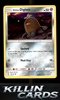 Alolan Diglett 86/149 Pokemon Common SM Base Set Card NM