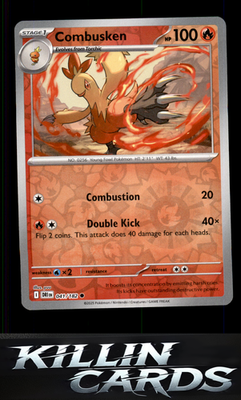 Reverse Holofoil Combusken 041/182 Pokemon Common SV10: Destined Rivals Card LP
