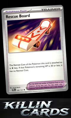 Rescue Board 126/131 Pokemon Uncommon SV: Prismatic Evolutions Card NM
