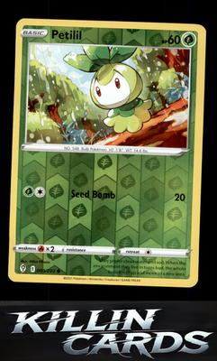 Reverse Holofoil Petilil 009/203 Pokemon Common SWSH07: Evolving Skies Card NM