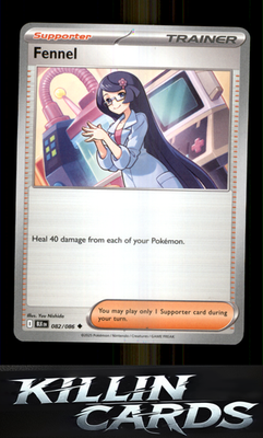 Fennel 082/086 Pokemon Uncommon SV: Black Bolt Card NM