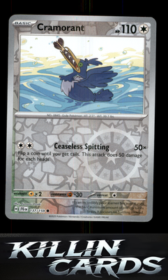 Reverse Holofoil Cramorant 137/159 Pokemon Common SV09: Journey Together Card NM