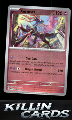 Reverse Holofoil Xerneas 064/132 Pokemon Rare ME01: Mega Evolution Card NM