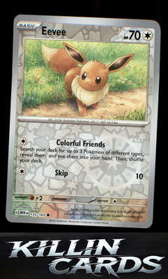 Reverse Holofoil Eevee 133/165 Pokemon Common SV: Scarlet & Violet 151 Card NM