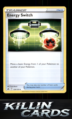 Energy Switch 129/159 Pokemon Uncommon SWSH: Crown Zenith Card NM