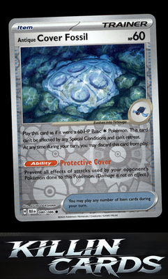 Reverse Holofoil Antique Cover Fossil 080/086 Pokemon Common SV: Black Bolt Card