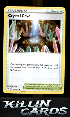 Crystal Cave 144/203 Pokemon Uncommon SWSH07: Evolving Skies Card NM