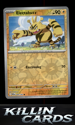 Reverse Holofoil Electabuzz 068/182 Pokemon Common SV10: Destined Rivals Card NM