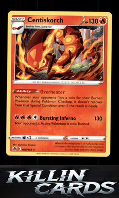 Centiskorch 030/163 Pokemon Rare SWSH05: Battle Styles Card NM