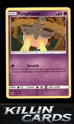 Pumpkaboo 44/111 Pokemon Common SM - Crimson Invasion Card NM