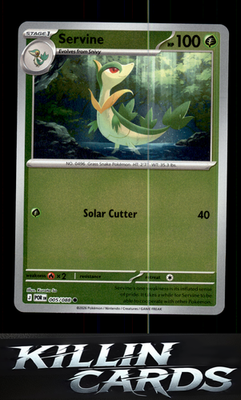 Reverse Holofoil Servine 005/088 Pokemon Common ME03: Perfect Order Card NM