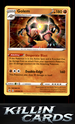 Golem 137/264 Pokemon Rare SWSH08: Fusion Strike Card NM