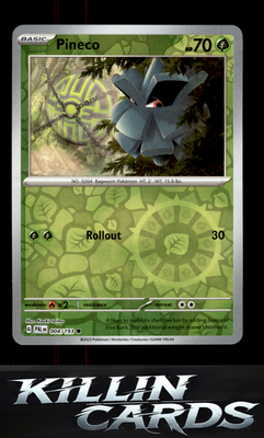 Reverse Holofoil Pineco 004/193 Pokemon Common SV02: Paldea Evolved Card NM