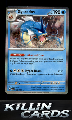 Gyarados 130/165 Pokemon Rare SV: Scarlet & Violet 151 Card NM