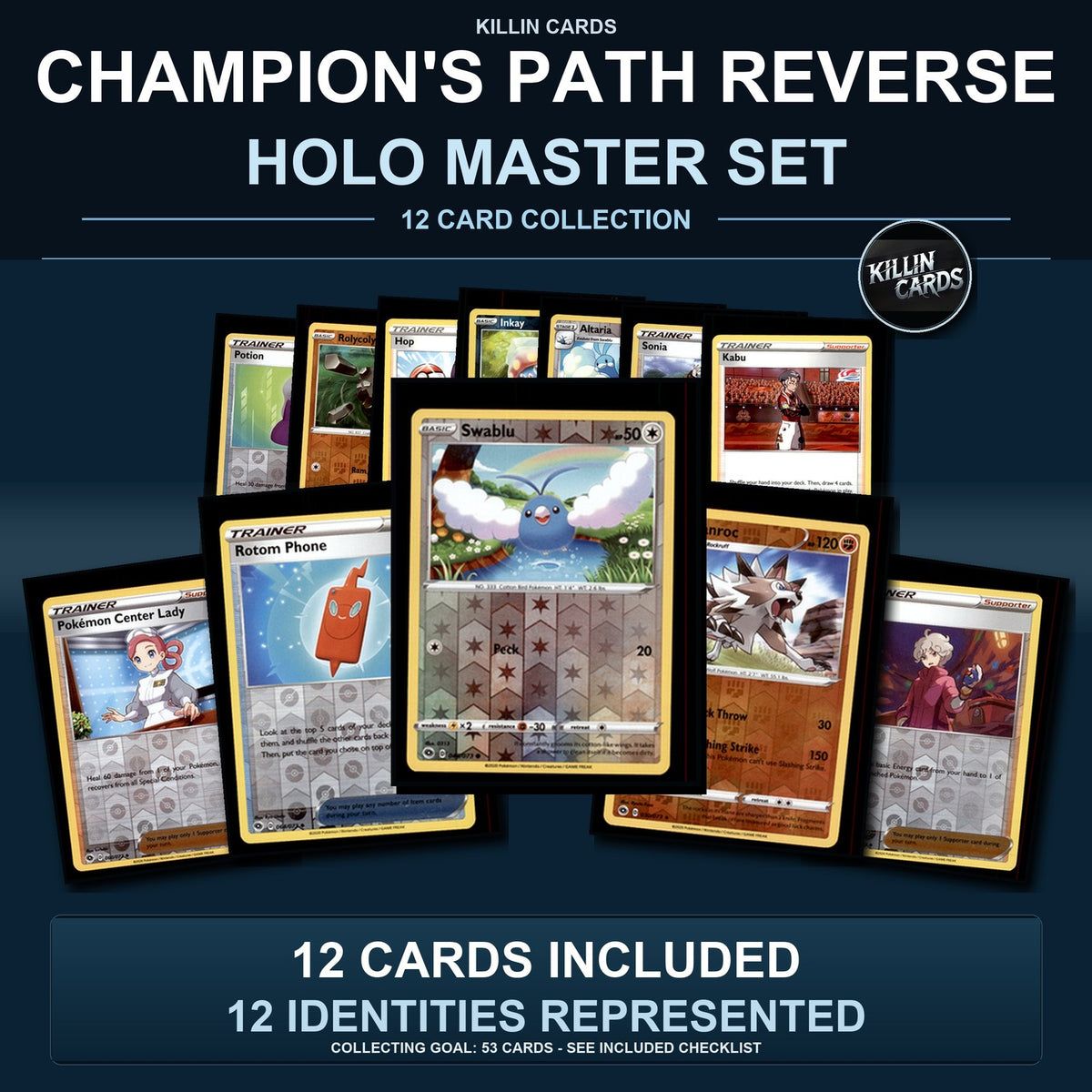 Pokemon TCG Champion's Path Reverse Holo Master Set 12 Reverse Holo Card