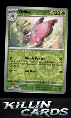 Reverse Holofoil Vivillon 010/198 Pokemon Uncommon SV01: Scarlet & Violet Base S