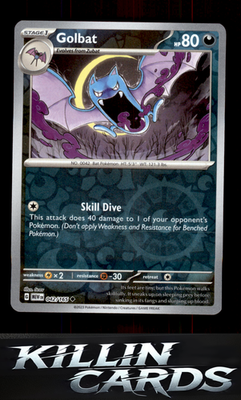 Reverse Holofoil Golbat 042/165 Pokemon Uncommon SV: Scarlet & Violet 151 Card N