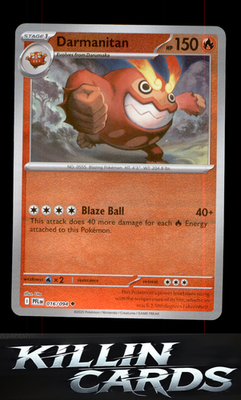 Reverse Holofoil Darmanitan 016/094 Pokemon Uncommon ME02: Phantasmal Flames Car