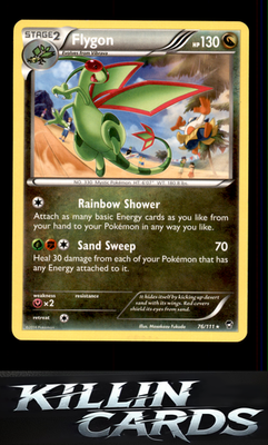 Flygon 76/111 Pokemon Rare XY - Furious Fists Card LP