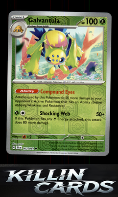 Reverse Holofoil Galvantula 002/064 Pokemon Uncommon SV: Shrouded Fable Card NM