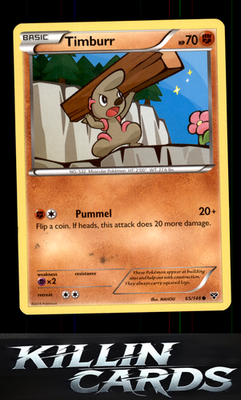 Timburr 65/146 Pokemon Common XY Base Set Card LP