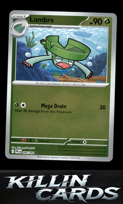 Reverse Holofoil Lombre 006/094 Pokemon Common ME02: Phantasmal Flames Card NM