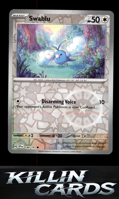 Reverse Holofoil Swablu 148/191 Pokemon Common SV08: Surging Sparks Card NM