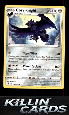 Corviknight 190/264 Pokemon Rare SWSH08: Fusion Strike Card NM