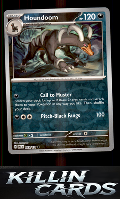 Reverse Holofoil Houndoom 063/131 Pokemon Common SV: Prismatic Evolutions Card N