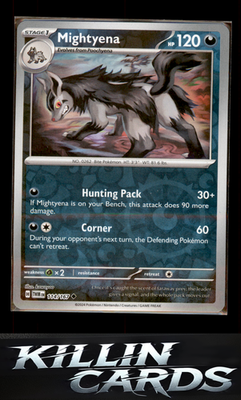 Reverse Holofoil Mightyena 114/167 Pokemon Uncommon SV06: Twilight Masquerade Ca