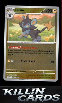 Reverse Holofoil Luxio 027/088 Pokemon Uncommon ME03: Perfect Order Card NM
