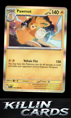 Pawmot 034/094 Pokemon Rare ME02: Phantasmal Flames Card NM