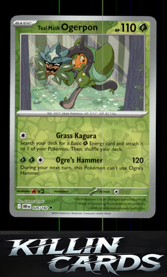 Reverse Holofoil Teal Mask Ogerpon 026/182 Pokemon Uncommon SV10: Destined Rival