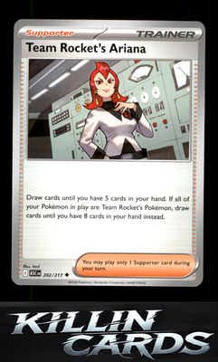 Team Rocket's Ariana 202/217 Pokemon Uncommon ME: Ascended Heroes Card NM