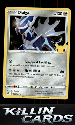 Dialga 020/025 Pokemon Holo Rare Celebrations Card LP