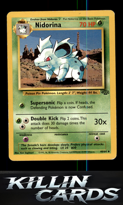 Nidorina 40/64 Pokemon Uncommon Jungle Card LP