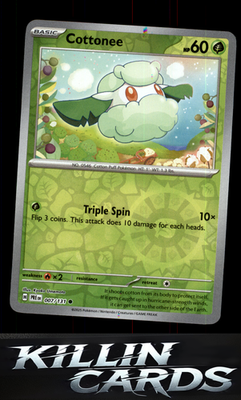Reverse Holofoil Cottonee 007/131 Pokemon Common SV: Prismatic Evolutions Card N